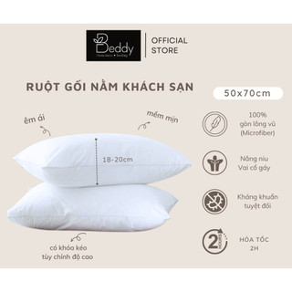 Ruột gối nằm beddy gòn lông vũ cao cấp, size 30x40cm, 35x50cm,50x70cm