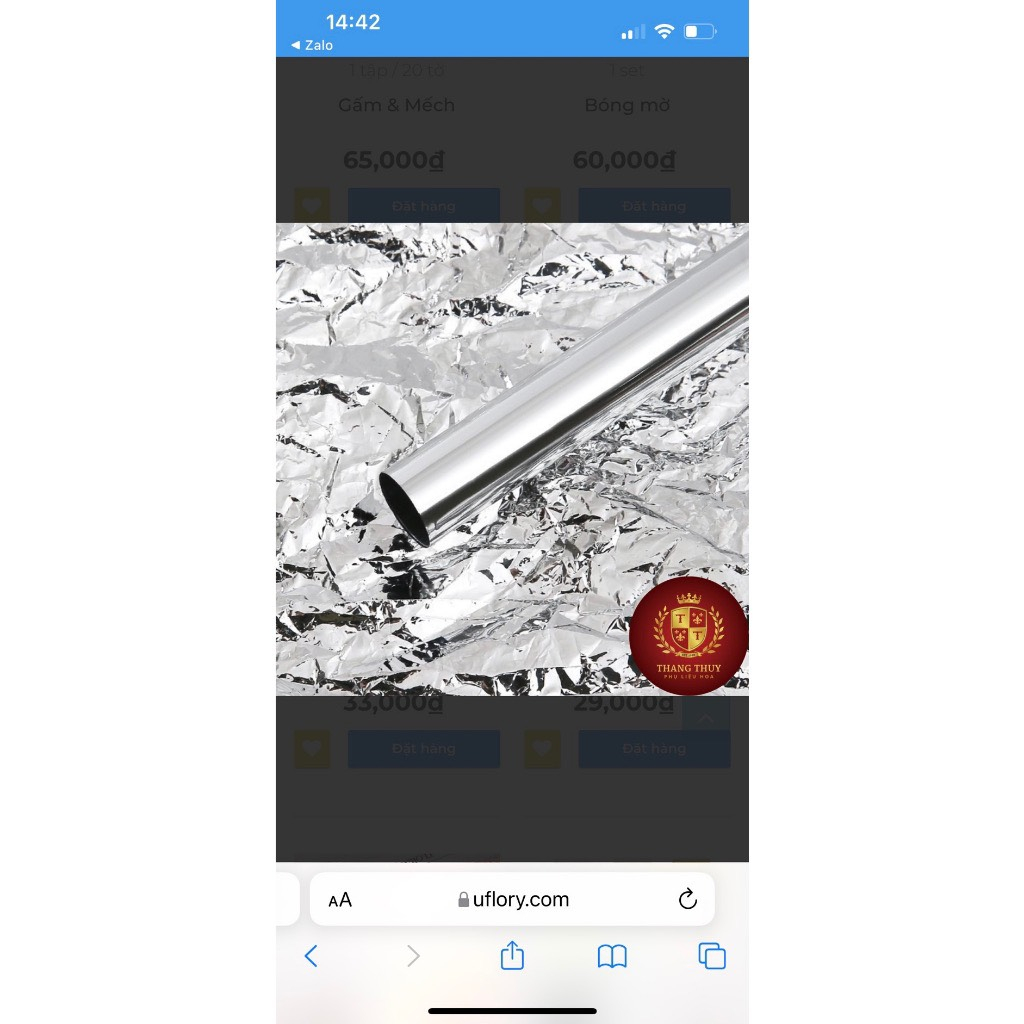 Giấy gói hoa,gói quà BÓNG KÍNH 3D ,giấy nhăn kt 58*58cm