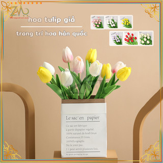 ❣️hoa tulip giả pu cao cấp❣️hoa giả decor hoa tulip giả hoa giả tulip decor trang trí bình thủy tinh