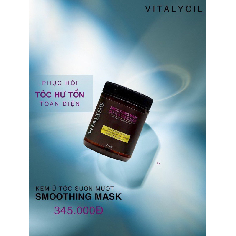 Kem ủ tóc VITALYCIL suôn mượt phục hồi keratin cho mái tóc bóng bẩy