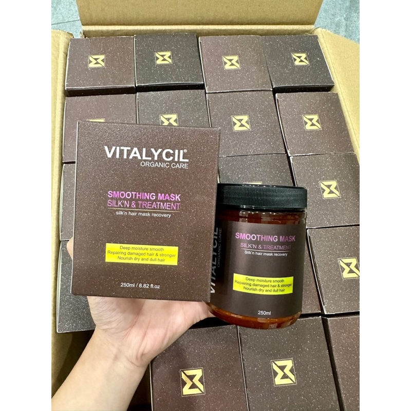 Kem ủ tóc VITALYCIL suôn mượt phục hồi keratin cho mái tóc bóng bẩy