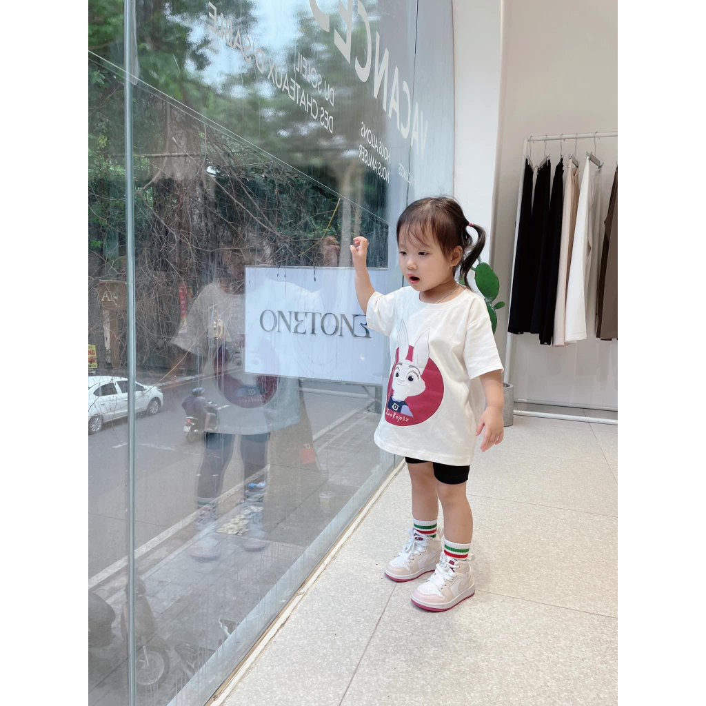 Bộ áo thun quần legging cho bé hình thỏ zootopia , set áo phông trẻ em unisex,TP KIDS,