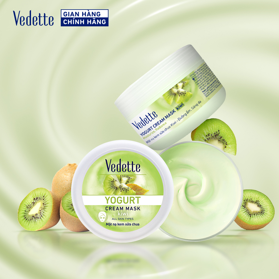 Mặt nạ kem sữa chua Vedette Kiwi 120ml (TPM142)