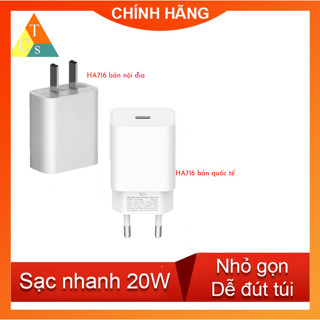 Củ sạc nhanh XM Zmi HA716EU Type C 20W PD3.0 chuyên cho iP HA716
