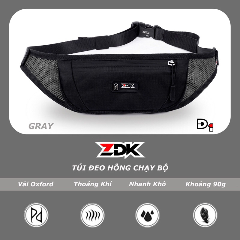 Túi thể thao siêu nhẹ chống thấm nước chạy bộ, đạp xe, leo núi, tập gym ZDK D1 D2 D3 đeo hông bụng lưng chéo nam nữ đẹp