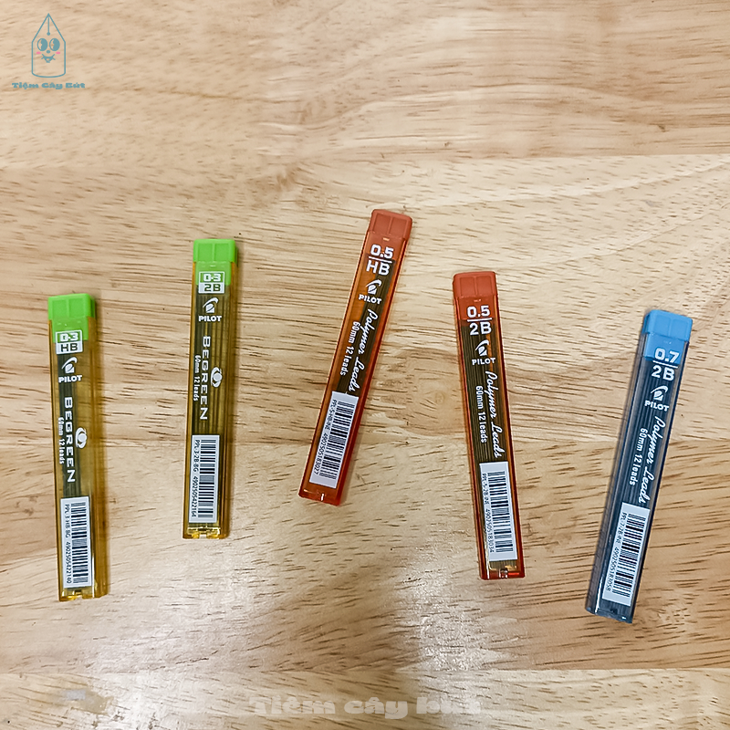 Ruột bút chì bấm Pilot Hi-Polymer nhiều cỡ ngòi 0.3mm/0.5mm/0.7mm