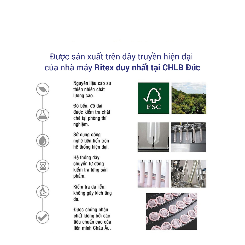 Combo 10 chiếc bao cao su Ritex Feeling ôm sát