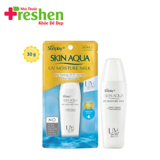 Sunplay Skin Aqua UV Moisture Milk SPF50+, PA++++: Sữa chống nắng dưỡng da, giữ ẩm