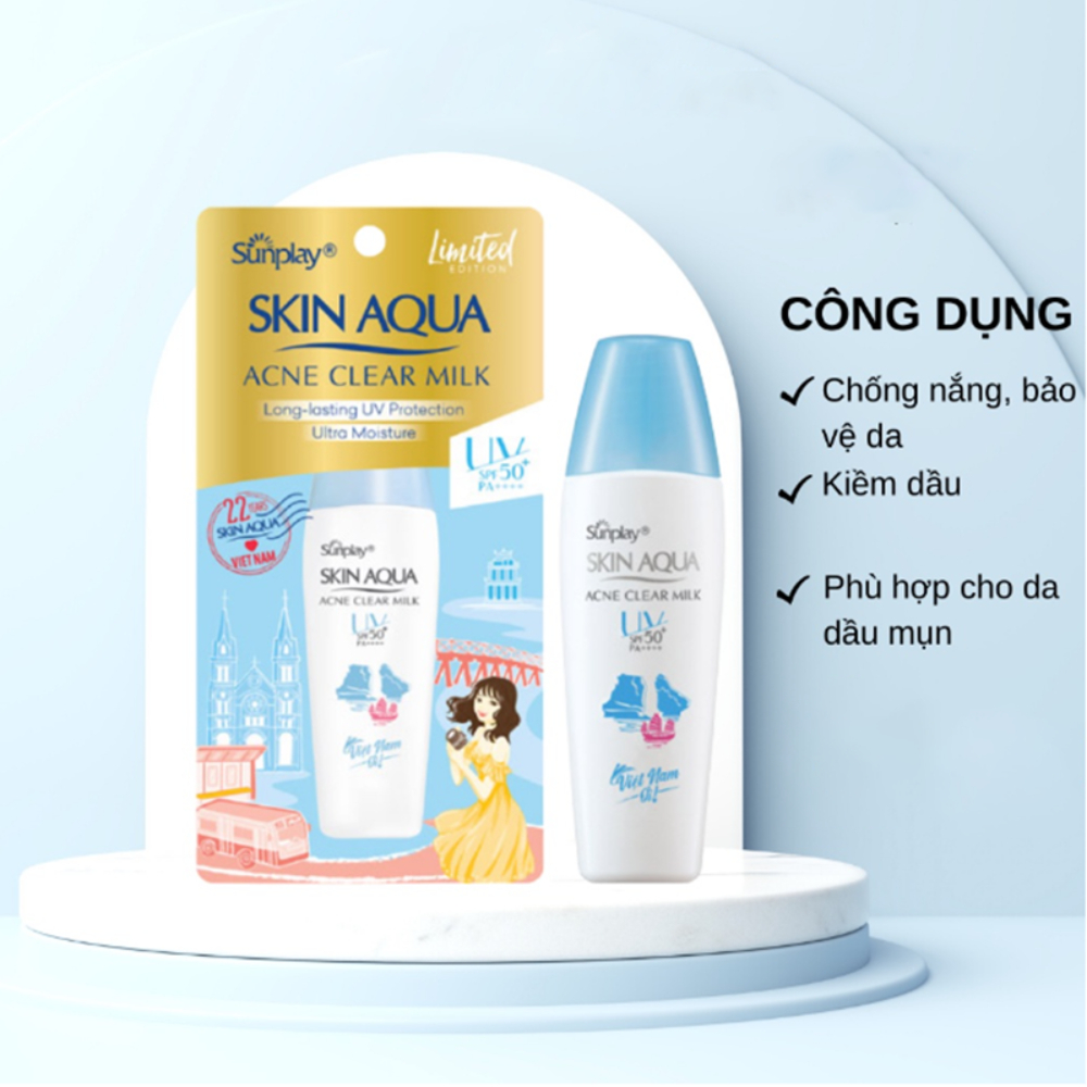 Kem Chống Nắng Dưỡng Da Ngừa Mụn Sunplay Sin Aqua SPF50 25g
