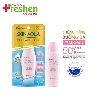 Sunplay Skin Aqua Silky White Gel - Kem Chống Nắng SPF50+, PA++++ Thêm Khuyến Mãi