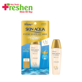 Sữa Chống Nắng Tạo Nền Sunplay Skin Aqua Clear White CC Milk 25g