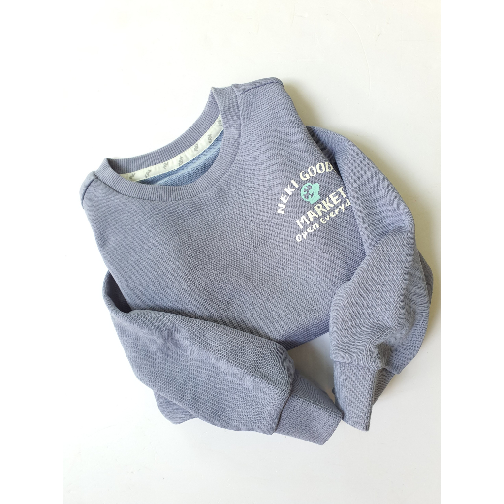 Áo nỉ bé trai bé gái xuất Hàn chữ logo ngực