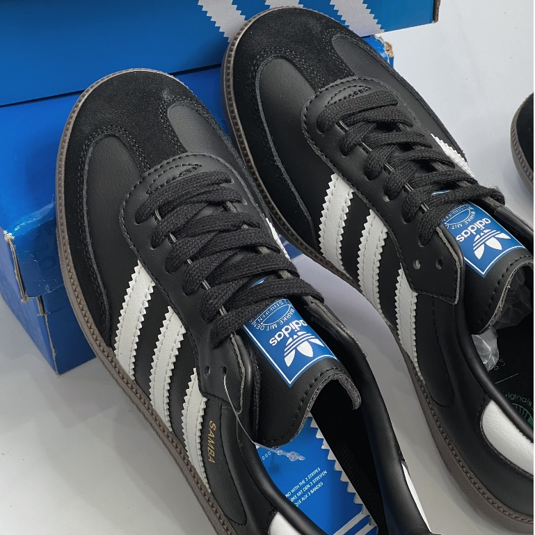 Giày Giày Thể Thao/Giày Sneaker  Samba 'Black White Gum' B75807-Đen  - Phiên Bản OG - Đen