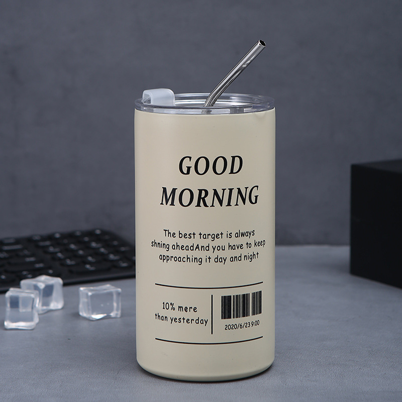 Ly Giữ Nhiệt Iced Americano Inox 304 Dung Tích 600ml Có Tặng Kèm Ống Hút, Ly Giữ Nhiệt 6-8 Tiếng Thiết Kế Sang Trọng