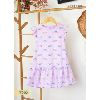 T002  Váy đầm cho bé gái thun cotton xuất mền mịn mát đáng yêu CUTECOLLECTION