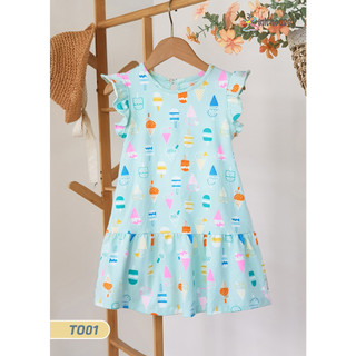T001  Váy đầm cho bé gái thun cotton xuất mền mịn mát đáng yêu CUTECOLLECTION