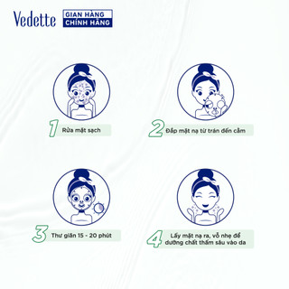Combo 3 Mặt nạ giấy trắng da Vedette Cà Chua 22ml