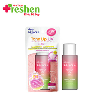 Sữa Chống Nắng Hiệu Chỉnh Sắc Da Sunplay Skin Aqua Tone Up UV Milk Happiness Aura #Rose SPF50+/PA++++ 50g