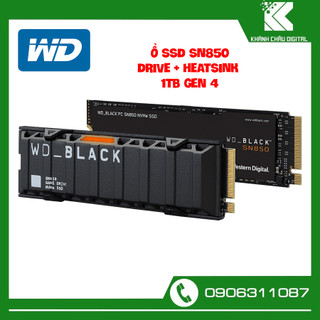 Ổ cứng ssd wd black sn850 1tb 2tb heatsink m2 pcie 4.0 wds100t1xhe