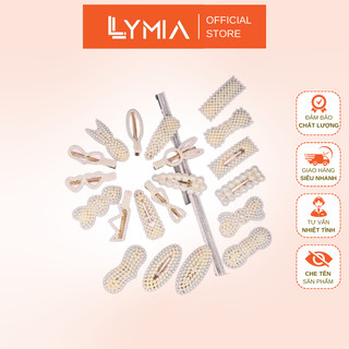 Set 20 kẹp tóc mái Hàn Quốc đính hạt siêu xinh LYMIA