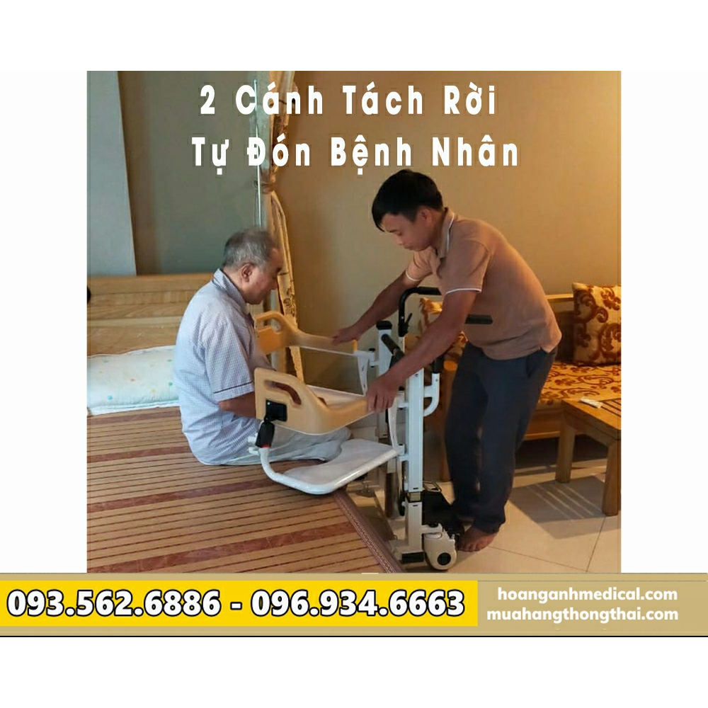Xe lăn nâng hạ thủy lực cho người già