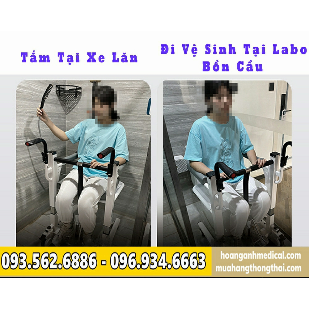 Xe lăn nâng hạ thủy lực cho người già