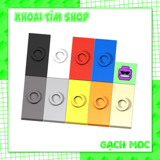 Combo 10 part trơn 1x2 có nút / lỗ giữa - phụ kiện gạch moc tương thích 3794 15573