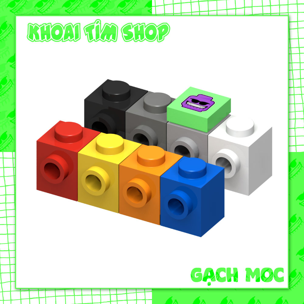 COMBO 10 Part Gạch 1x1 Có 1 Nút Bên - Phụ Kiện Gạch MOC Tương Thích 87087