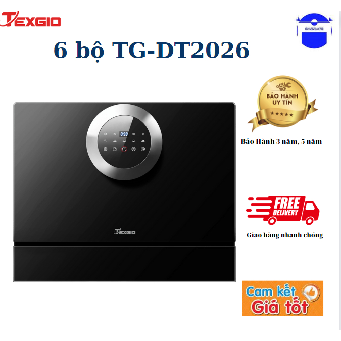 Máy rửa bát Texgio 6 Bộ TG-DT2026