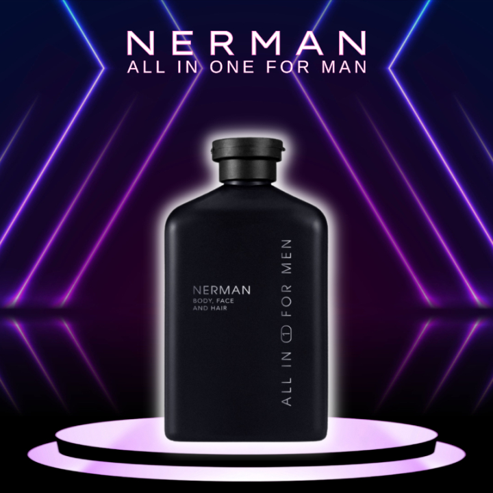 NERMAN - Sữa Tắm Gội Nerman Gentleman 3 Trong 1 - Hương Nước Hoa Pháp Cao Cấp 350ml - Hàng Chính Hãng