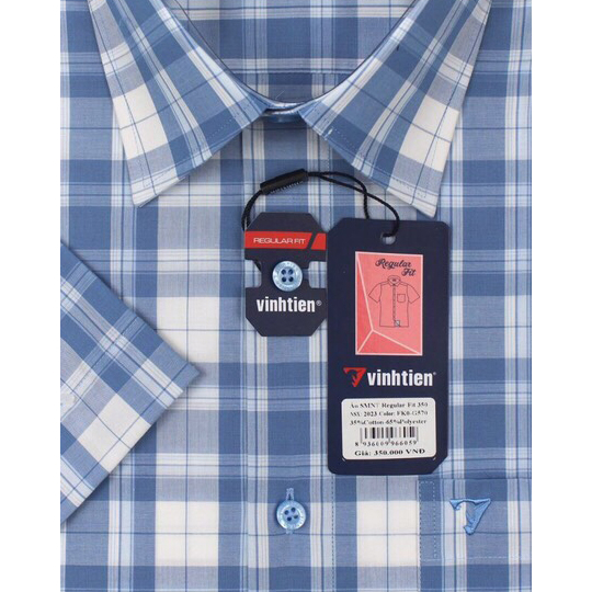 Áo Sơ Mi Ngắn Tay Dáng Regular Vĩnh Tiến G570