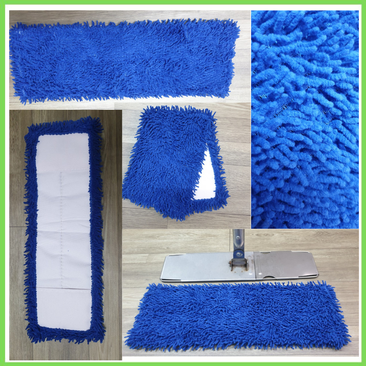 Combo miếng-bông lau nhà-nùi lau bẹ san hô các loại 45-60-80-90cm bông lau nhà công nghiệp thay thế microfiber siêu sach