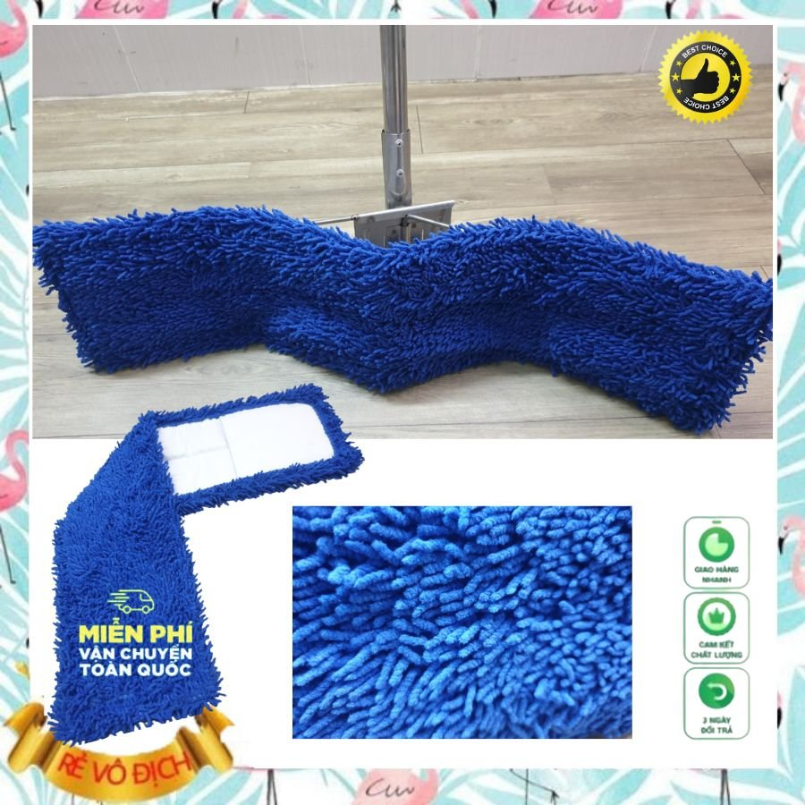 Combo miếng-bông lau nhà-nùi lau bẹ san hô các loại 45-60-80-90cm bông lau nhà công nghiệp thay thế microfiber siêu sach