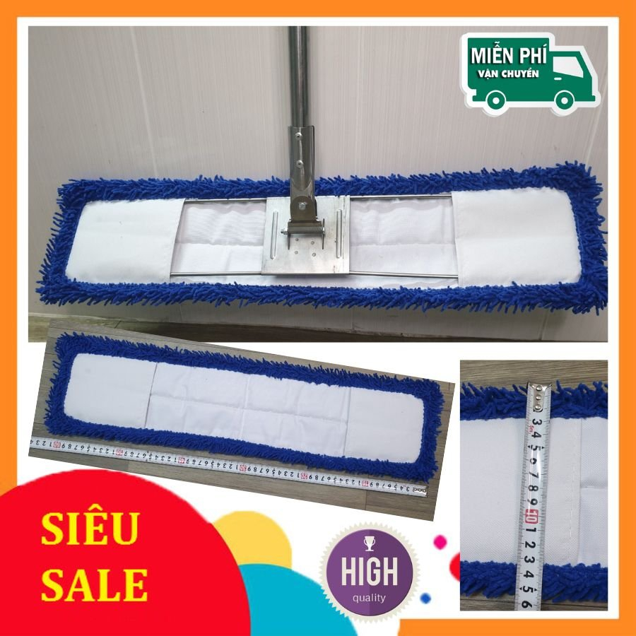 Combo miếng-bông lau nhà-nùi lau bẹ san hô các loại 45-60-80-90cm bông lau nhà công nghiệp thay thế microfiber siêu sach