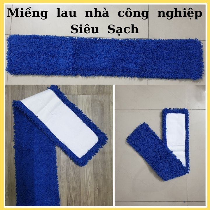 Combo miếng-bông lau nhà-nùi lau bẹ san hô các loại 45-60-80-90cm bông lau nhà công nghiệp thay thế microfiber siêu sach