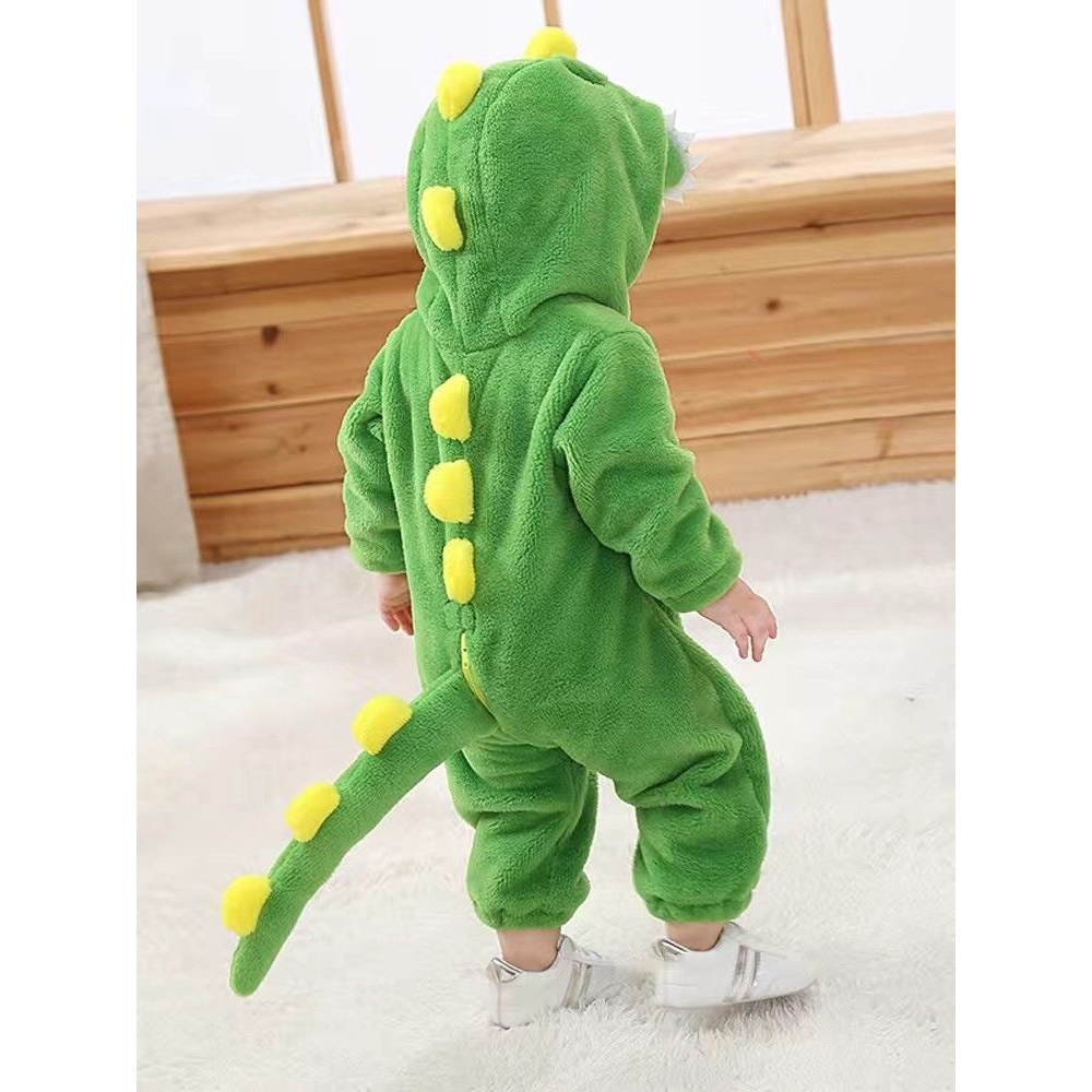 Bộ áo liền quần hình khủng long dễ thương cho bé.
