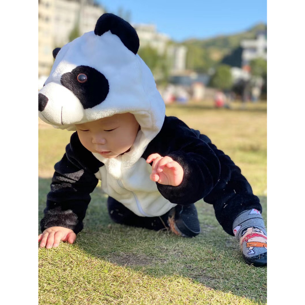 Bộ áo liền quần hình khủng long dễ thương cho bé.