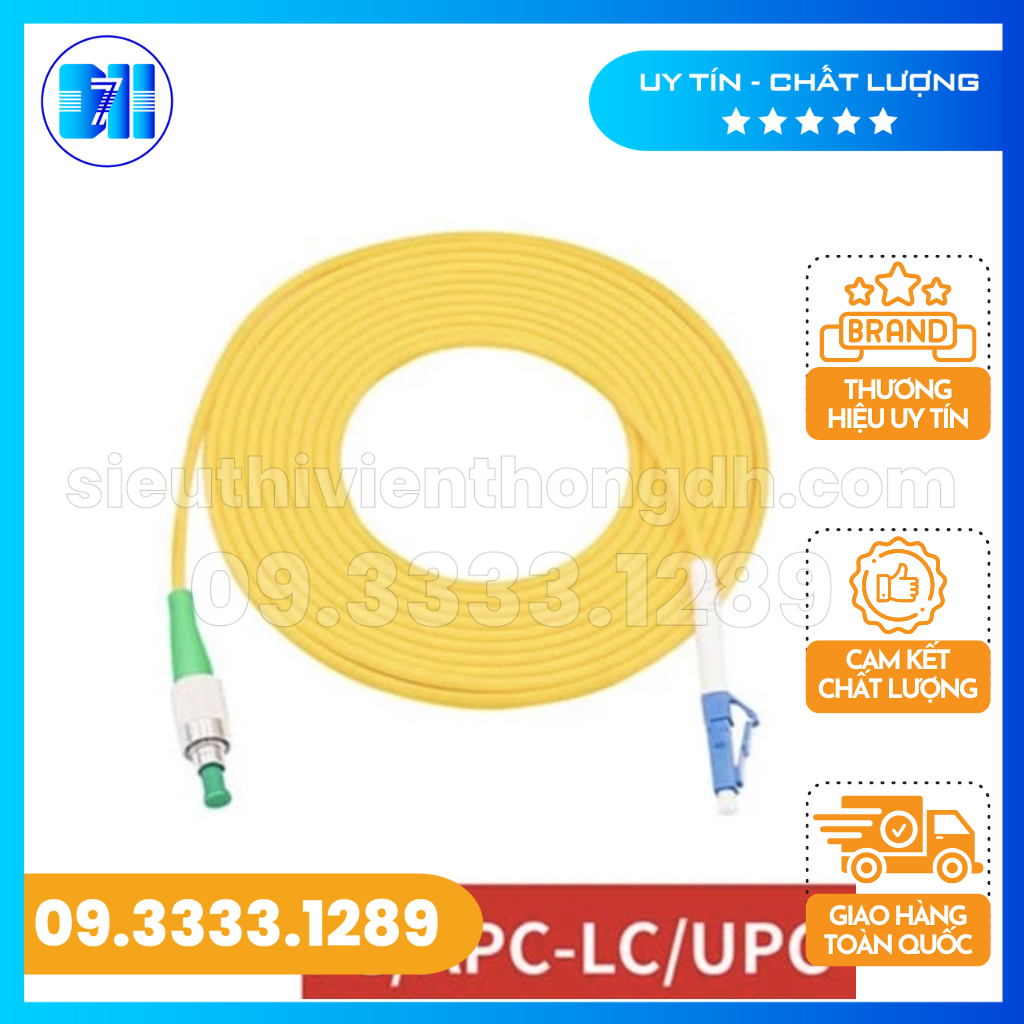 Dây nhảy quang FC/APC - LC/UPC được sử dụng làm cầu nối giữa các liên kết mạng quang