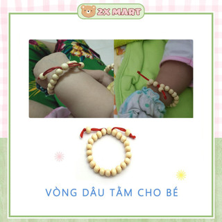 Vòng dâu tằm cho bé Giảm quấy khóc đêm trẻ nhỏ, đẩy vía trừ tà chống giật mình - 2X MART