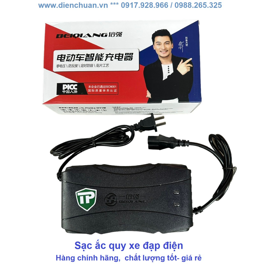 Bộ sạc ắc quy xe đạp điện 60V 20Ah (sạc cho bộ ắc quy 60V từ 20Ah đến 30Ah ) BEIQIANG
