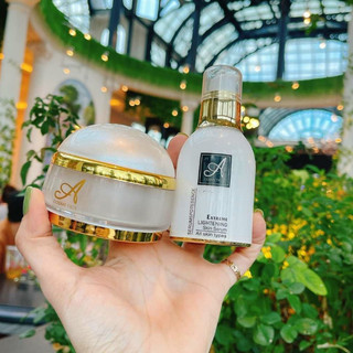 Combo serum và kem face pháp acosmetics phương anh trắng da căng bóng mềm mượt