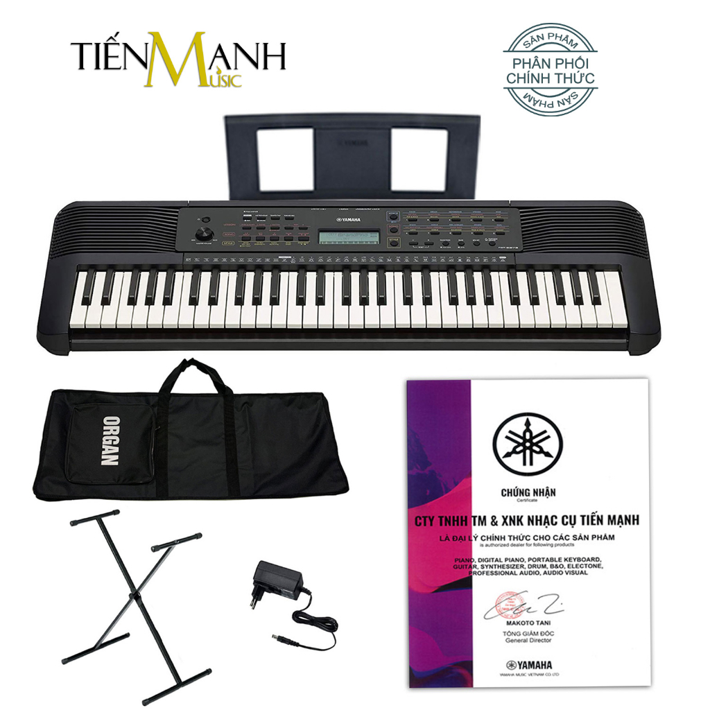 Bộ Đàn Organ Yamaha PSR-E273 - Đàn, Chân, Bao, Nguồn Keyboard PSR E273 Chính Hãng - Có tem chống hàng giả Bộ CA