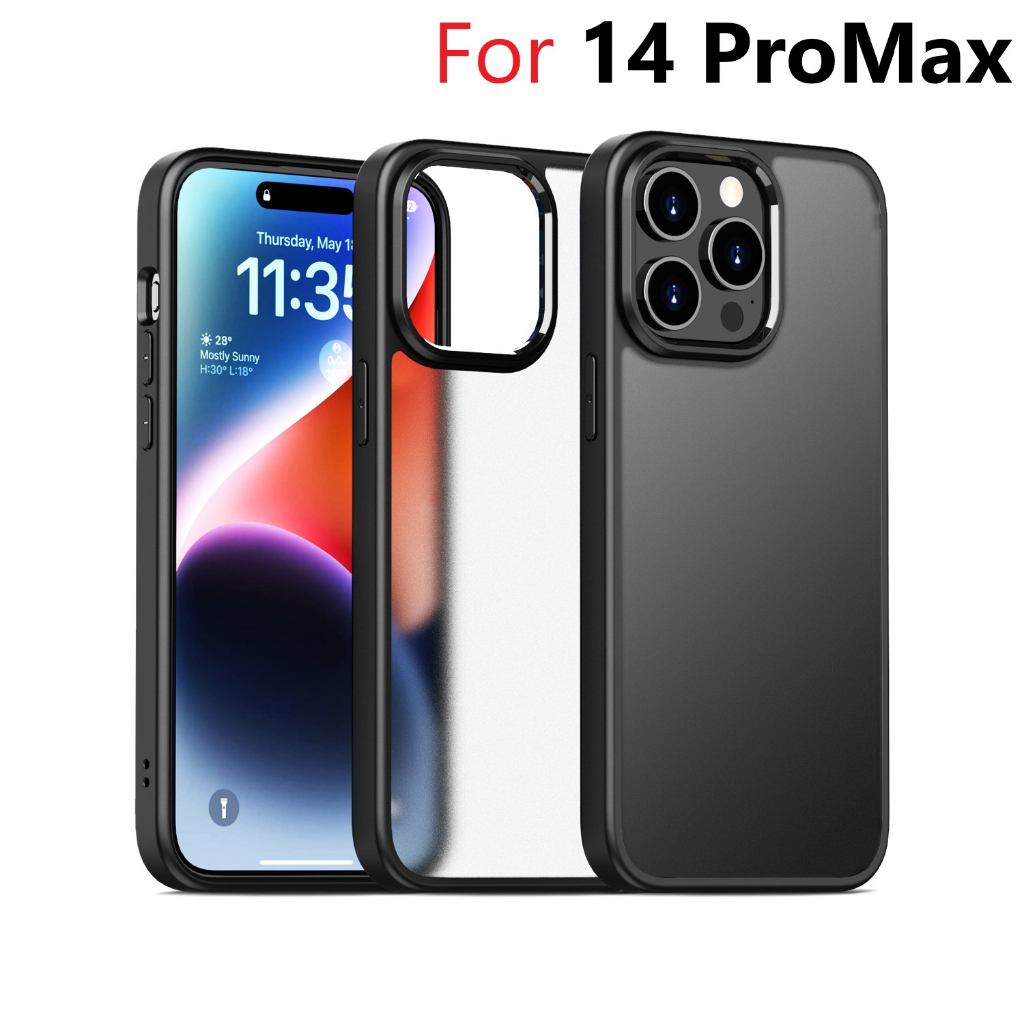 Ốp lưng iPhone 14 ProMax nhám mờ chống vân tay chống sốc cao cấp siêu mỏng
