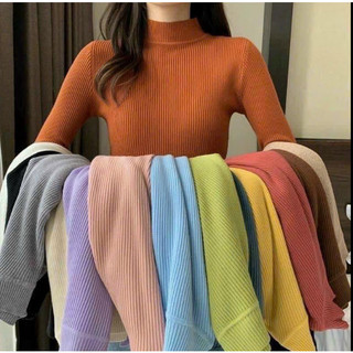 Áo len tăm giữ nhiệt cho nữ, áo len tăm cổ 3 phân, áo len tăm nhỏ