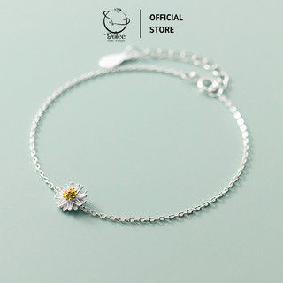 Lắc tay bạc nữ DoLee Silver mặt Hoa cúc họa mi, vòng tay bạc nữ chất liệu bạc 925 trang sức phụ kiện bạc