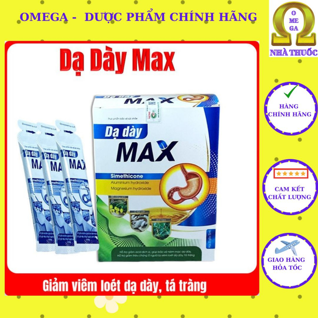 Dạ Dày Max [HD 2027] - Hỗ Trợ Giảm Viêm Loét, Đau Dạ Dày, Tá Tràng Hiệu Quả, Giảm Đầy Bụng, Ợ Hơi