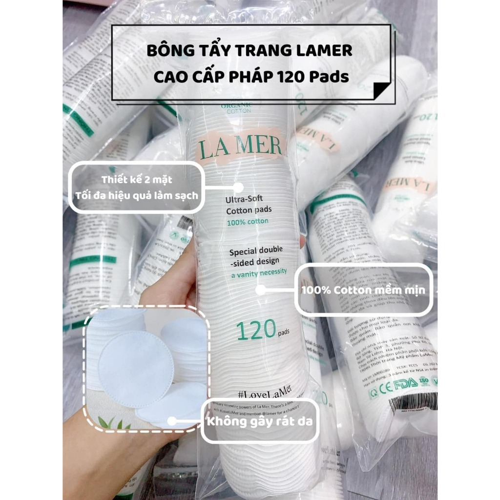 Bông Tẩy Trang LaMer 100% Bông Cotton Tự Nhiên