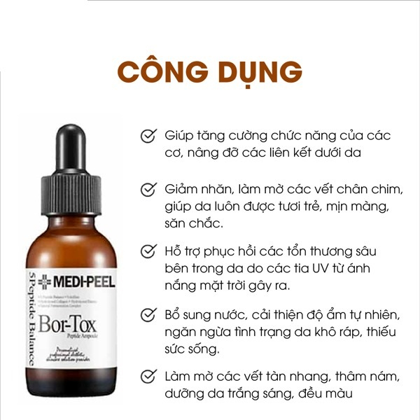 Tinh chất căng bóng, chống lão hóa MEDI-PEEL Bortox Peptide Ampoule
