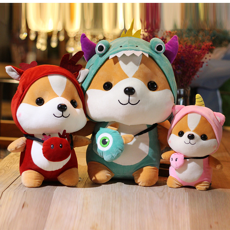 Gấu bông chó Shiba Cosplay Xinh Xắn 25cm, 45cm làm quà tặng cho bé cao cấp Vua Gấu Bông