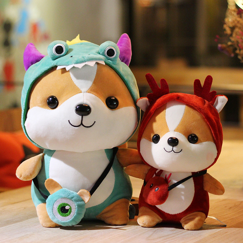 Gấu bông chó Shiba Cosplay Xinh Xắn 25cm, 45cm làm quà tặng cho bé cao cấp Vua Gấu Bông